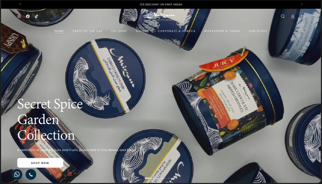 Mirzam Chocolate website